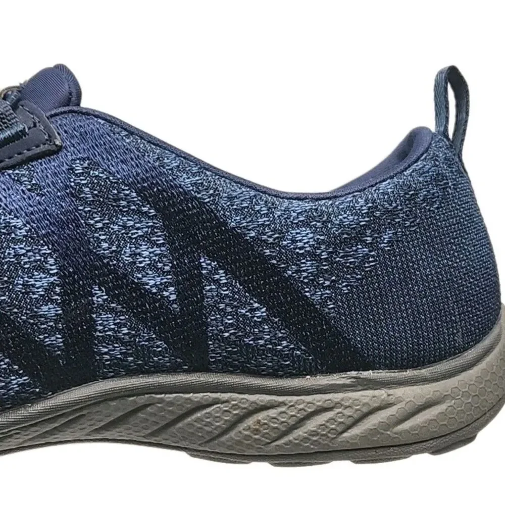 Skechers Sneaker Shoe Loafer Blue Wide Fit Women Sz 9.5 Foam Slip-on 100301W